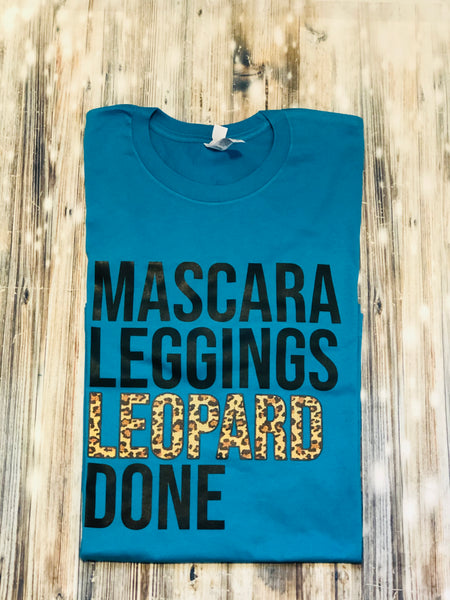 Mascara Leggings Leopard...Turquoise