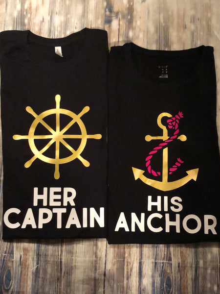 Couple shirts...Her Captain and His anchor tees