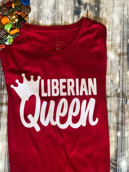 Liberian Queen - Glitter - Red and White