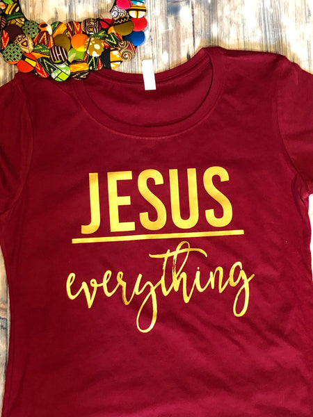Jesus over Everything (Burgundy)