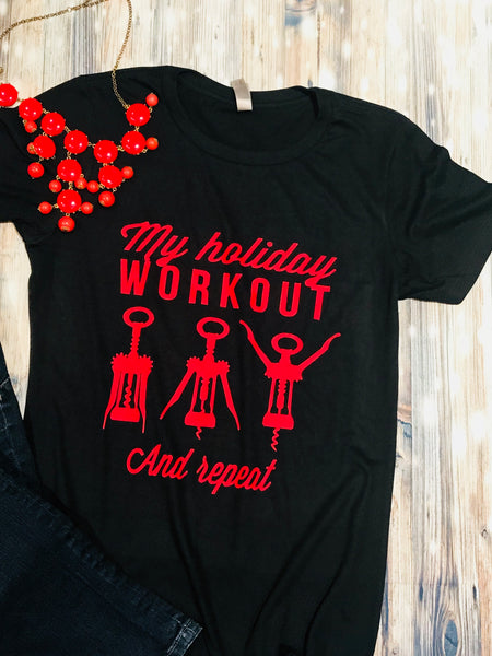 Holiday Workout - Wine tee