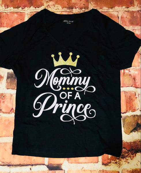 Mother of a Prince and Son of a Queen T-shirt set