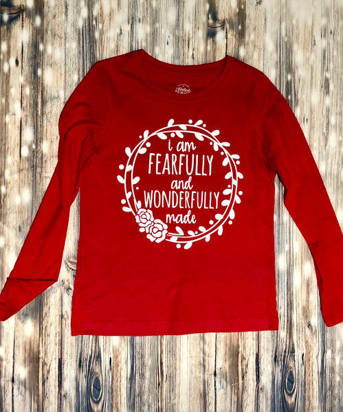 Fearfully and Wonderfully Made kids tee