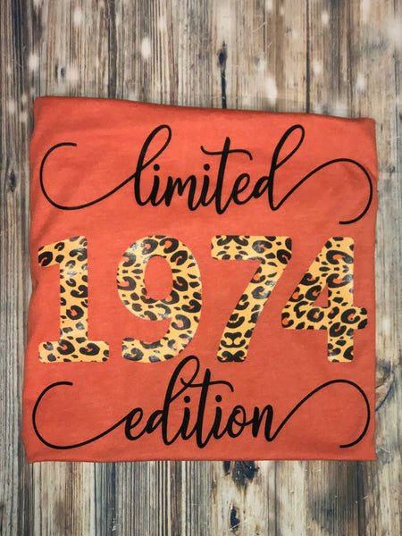 Limited Edition...Birth year in Cheetah pattern