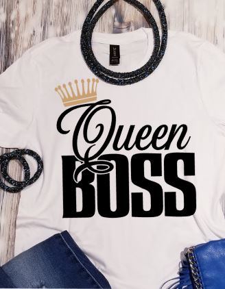 Queen Boss Short Sleeve Tee (White)