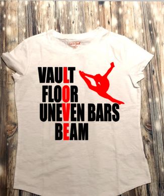 Gymnastics - Love Vault, Floor, Beam, Beam Girls tee